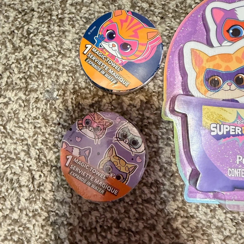 Super Kitties Fun in the tub Set - Purple and Orange *perfect for stockings*